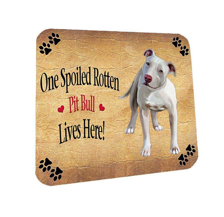 Pit Bull Spoiled Rotten Dog Coasters Set of 4