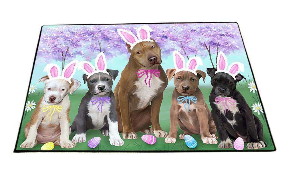 Pit Bulls Dog Easter Holiday Floormat FLMS49623