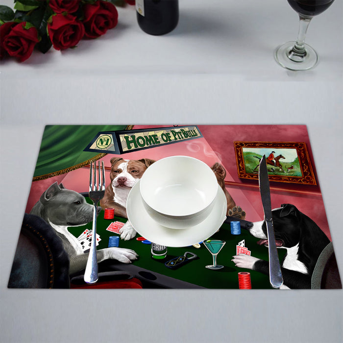 Home of  Pit Bull Dogs Playing Poker Placemat