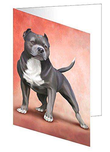 Pit Bull Blue Dog Handmade Artwork Assorted Pets Greeting Cards and Note Cards with Envelopes for All Occasions and Holiday Seasons