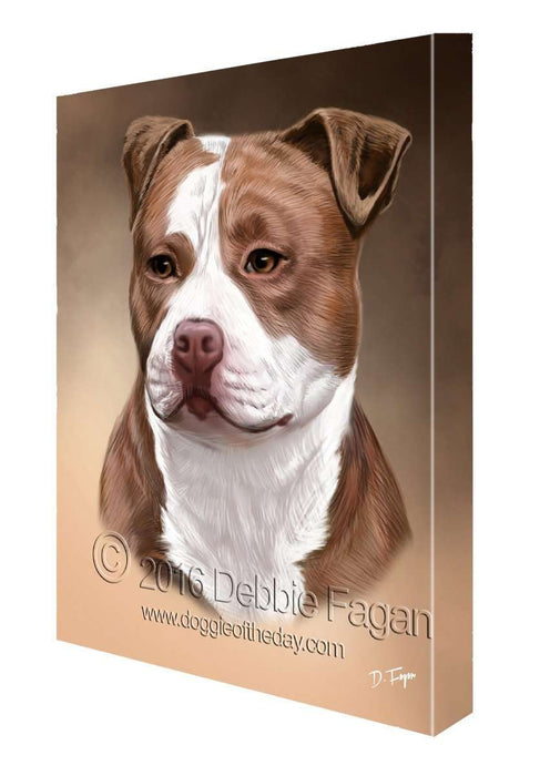 Pit Bull Dog Art Portrait Print Canvas