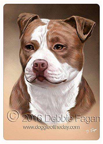 Pit Bull Dog Art Portrait Print Tempered Cutting Board