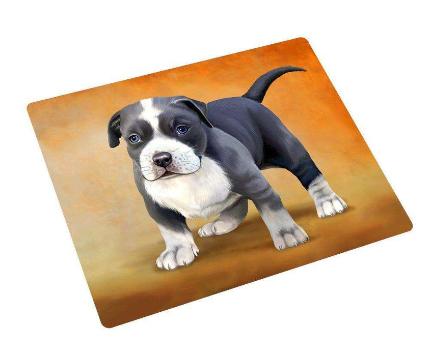 Pit Bull Puppies Blue Dog Tempered Cutting Board