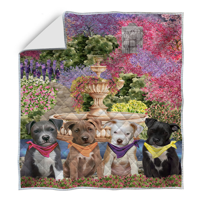 Pit Bull Quilt: Explore a Variety of Designs, Halloween Bedding Coverlet Quilted, Personalized, Custom, Dog Gift for Pet Lovers