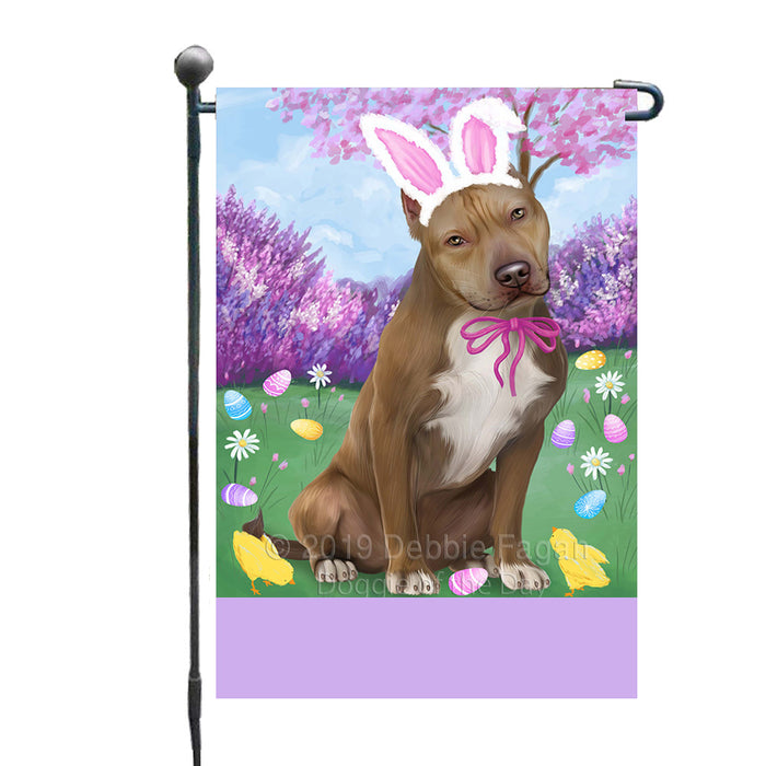 Personalized Easter Holiday Pit Bull Dog Custom Garden Flags GFLG-DOTD-A58943