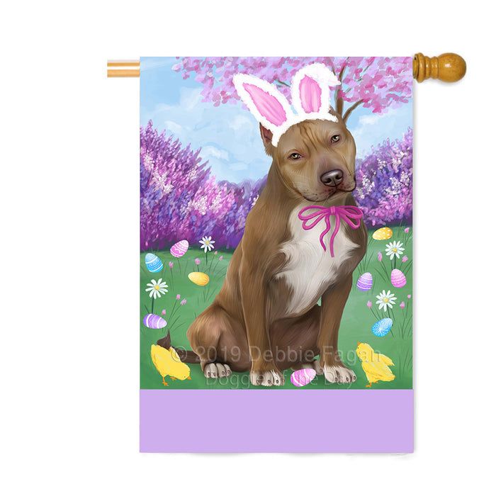 Personalized Easter Holiday Pit Bull Dog Custom House Flag FLG-DOTD-A58999