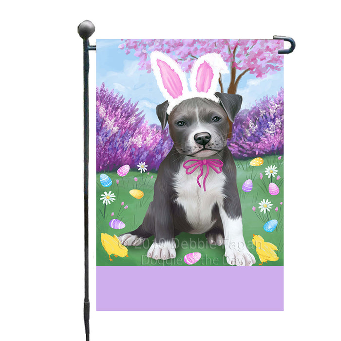 Personalized Easter Holiday Pit Bull Dog Custom Garden Flags GFLG-DOTD-A58945