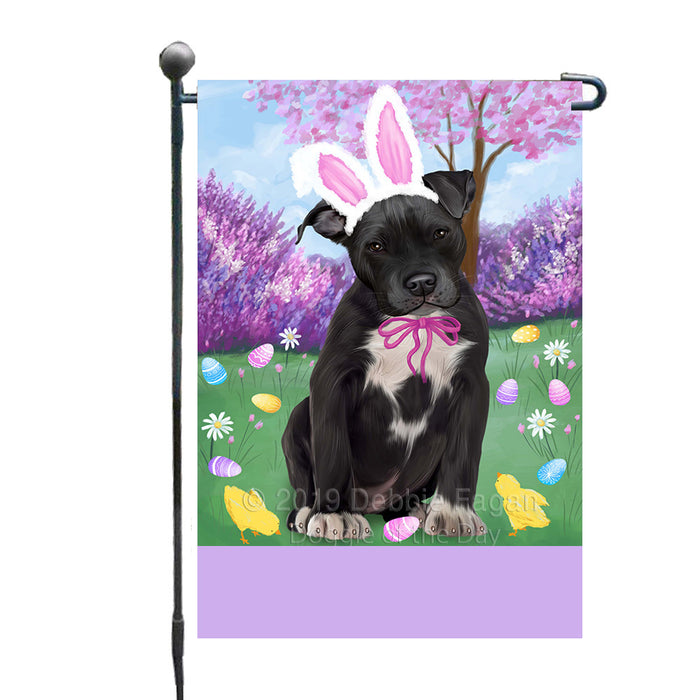 Personalized Easter Holiday Pit Bull Dog Custom Garden Flags GFLG-DOTD-A58947
