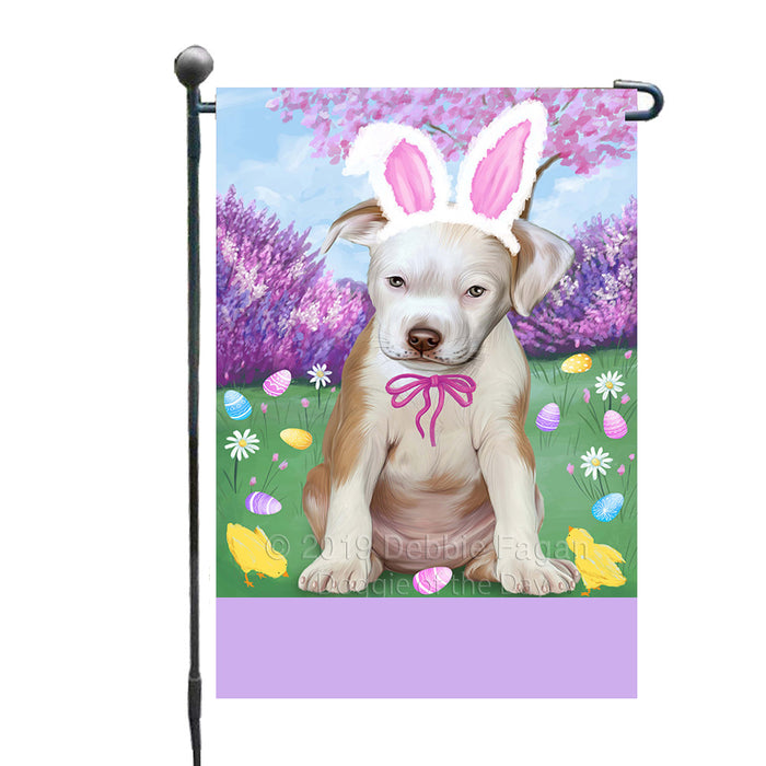 Personalized Easter Holiday Pit Bull Dog Custom Garden Flags GFLG-DOTD-A58948