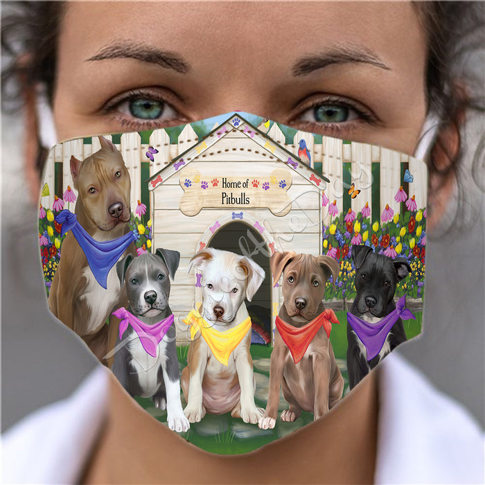 Spring Dog House Pitbull Dogs Face Mask FM48819