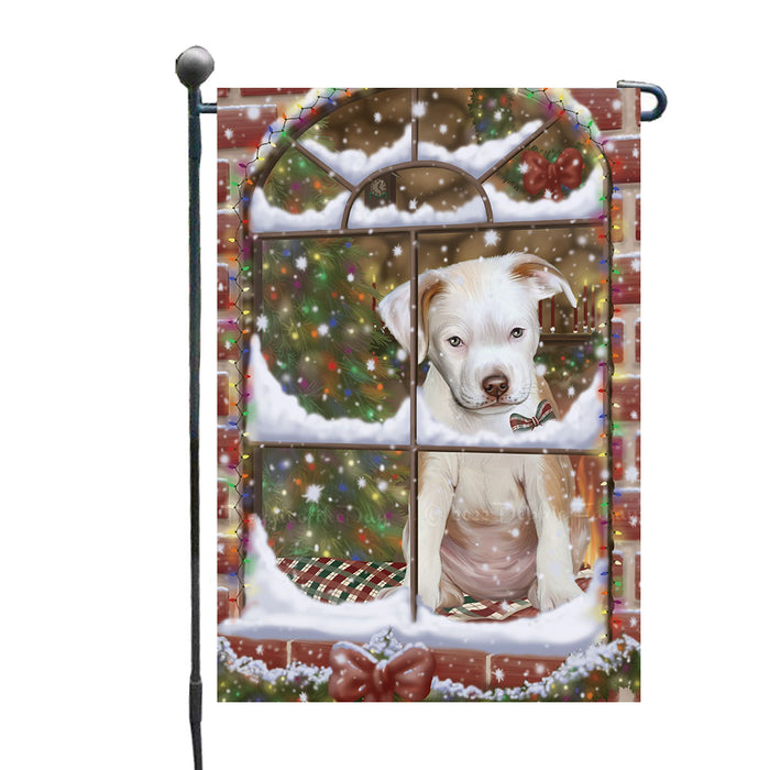 Please come Home for Christmas Pitbull Dog Garden Flags Outdoor Decor for Homes and Gardens Double Sided Garden Yard Spring Decorative Vertical Home Flags Garden Porch Lawn Flag for Decorations GFLG68851