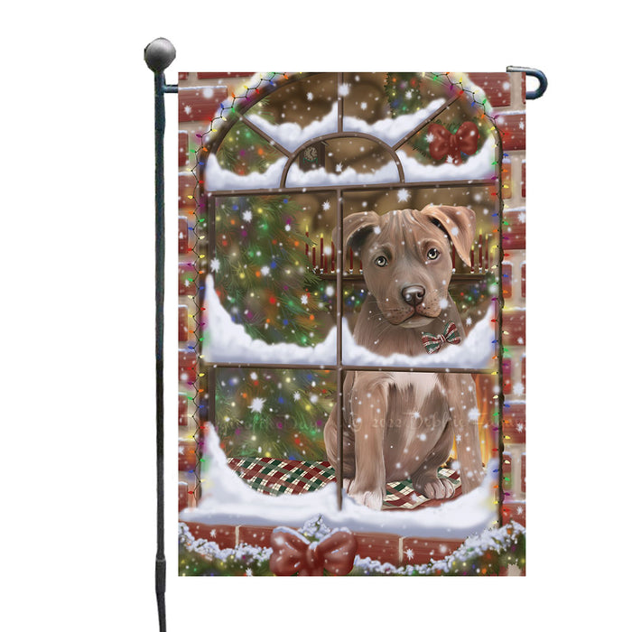 Please come Home for Christmas Pitbull Dog Garden Flags Outdoor Decor for Homes and Gardens Double Sided Garden Yard Spring Decorative Vertical Home Flags Garden Porch Lawn Flag for Decorations GFLG68853