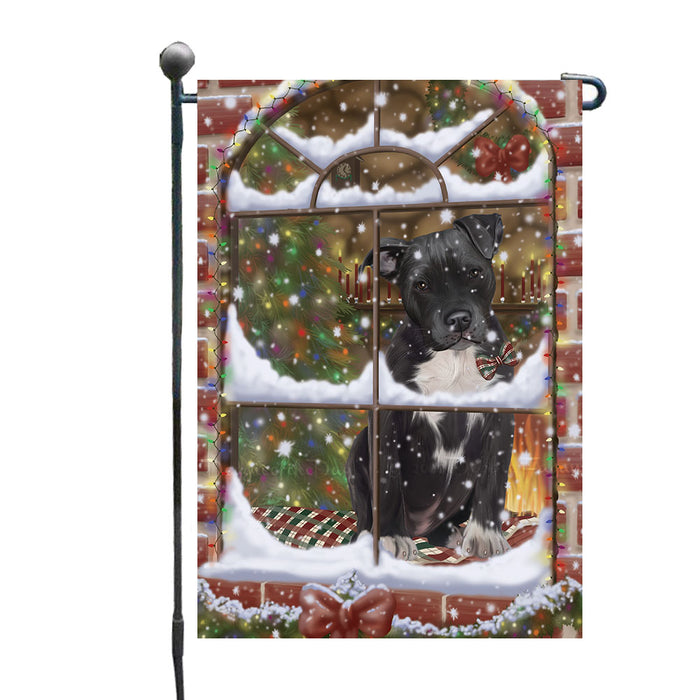 Please come Home for Christmas Pitbull Dog Garden Flags Outdoor Decor for Homes and Gardens Double Sided Garden Yard Spring Decorative Vertical Home Flags Garden Porch Lawn Flag for Decorations GFLG68854