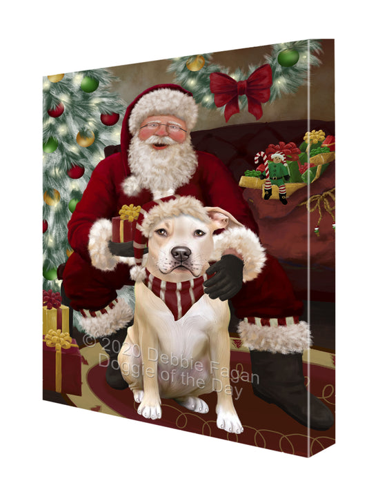 Santa I've Been Good Pitbull Dog Canvas Print Wall Art Décor CVS148787