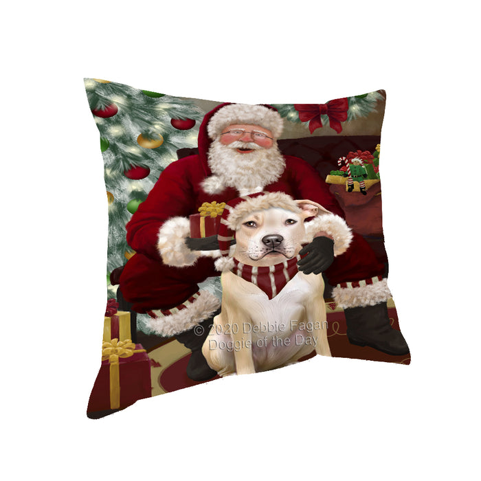 Santa's Christmas Surprise Pitbull Dog Pillow PIL87280