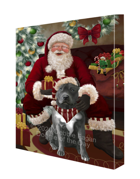 Santa I've Been Good Pitbull Dog Canvas Print Wall Art Décor CVS148805