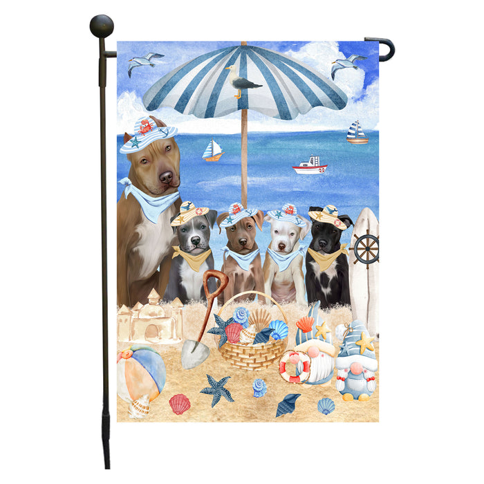 Pit Bull Dogs Garden Flag, Double-Sided Outdoor Yard Garden Decoration, Explore a Variety of Designs, Custom, Weather Resistant, Personalized, Flags for Dog and Pet Lovers