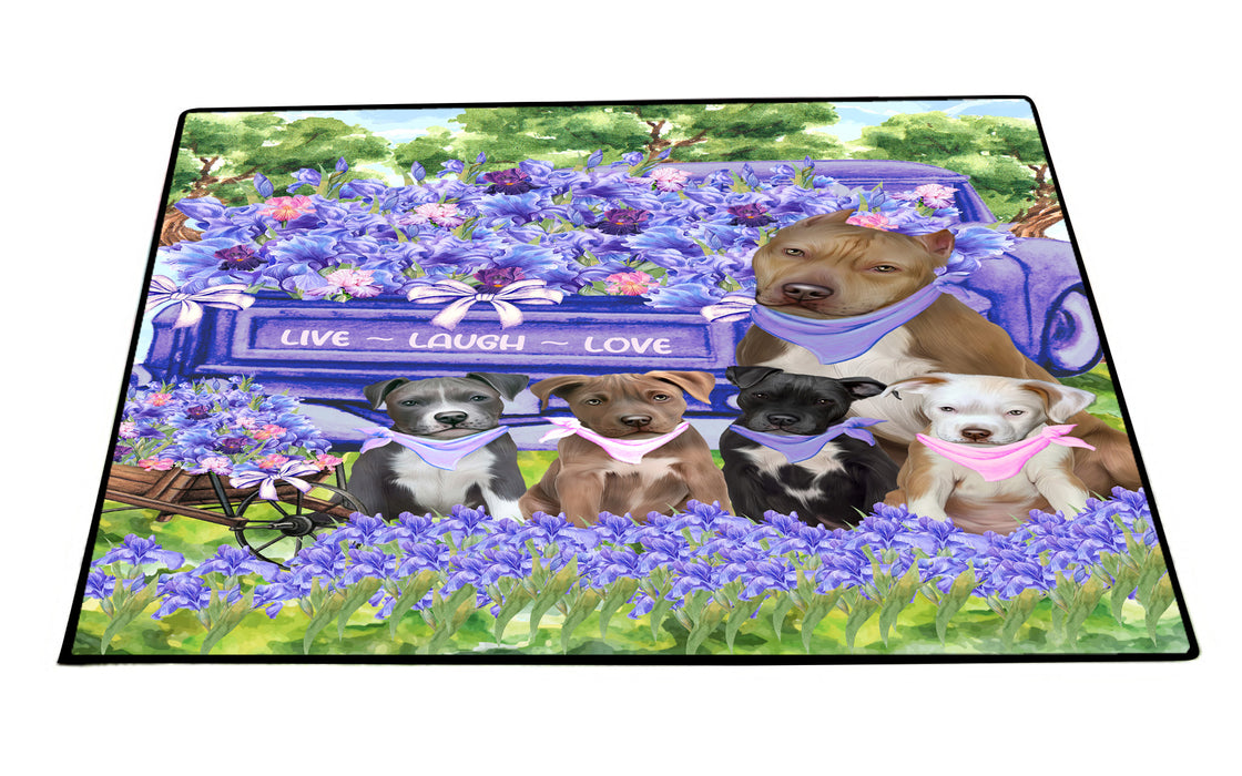 Pit Bull Floor Mats and Doormat: Explore a Variety of Designs, Custom, Anti-Slip Welcome Mat for Outdoor and Indoor, Personalized Gift for Dog Lovers