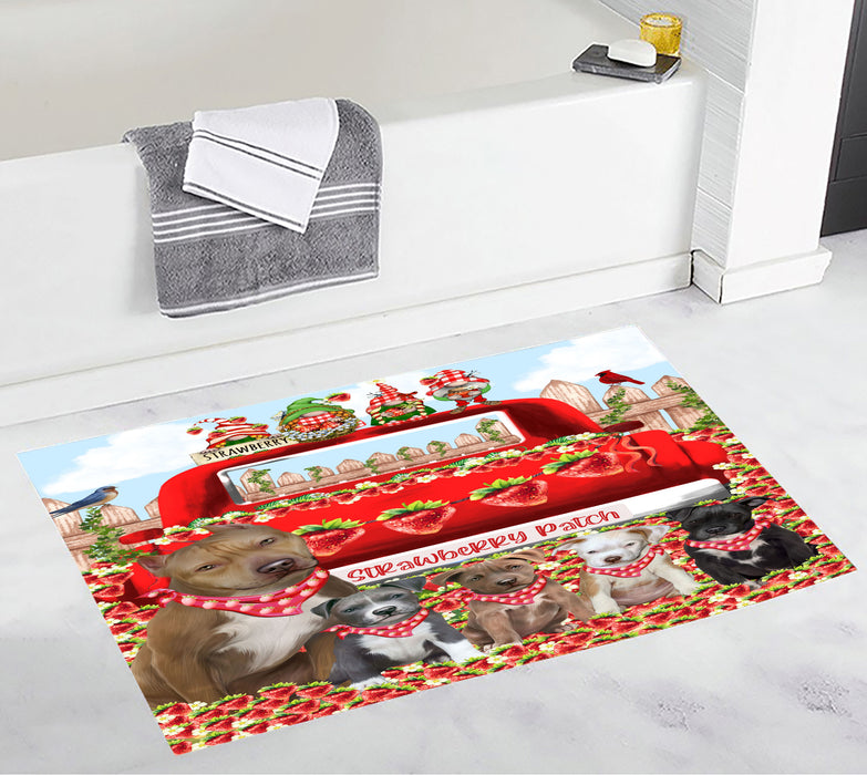 Pit Bull Anti-Slip Bath Mat, Explore a Variety of Designs, Soft and Absorbent Bathroom Rug Mats, Personalized, Custom, Dog and Pet Lovers Gift