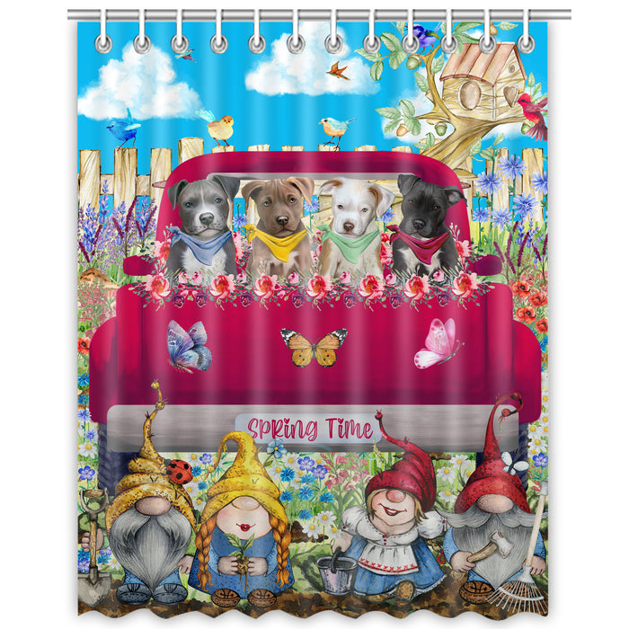 Pit Bull Shower Curtain: Explore a Variety of Designs, Bathtub Curtains for Bathroom Decor with Hooks, Custom, Personalized, Dog Gift for Pet Lovers