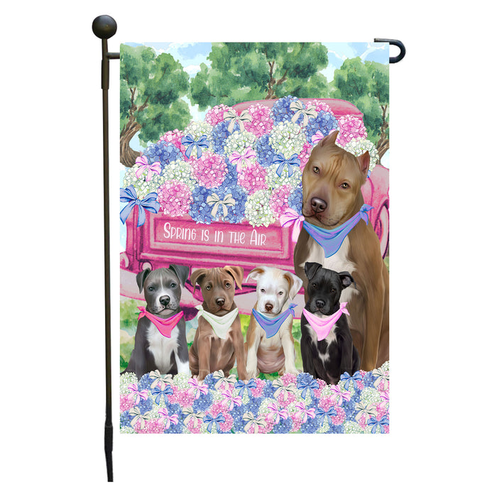 Pit Bull Dogs Garden Flag: Explore a Variety of Personalized Designs, Double-Sided, Weather Resistant, Custom, Outdoor Garden Yard Decor for Dog and Pet Lovers