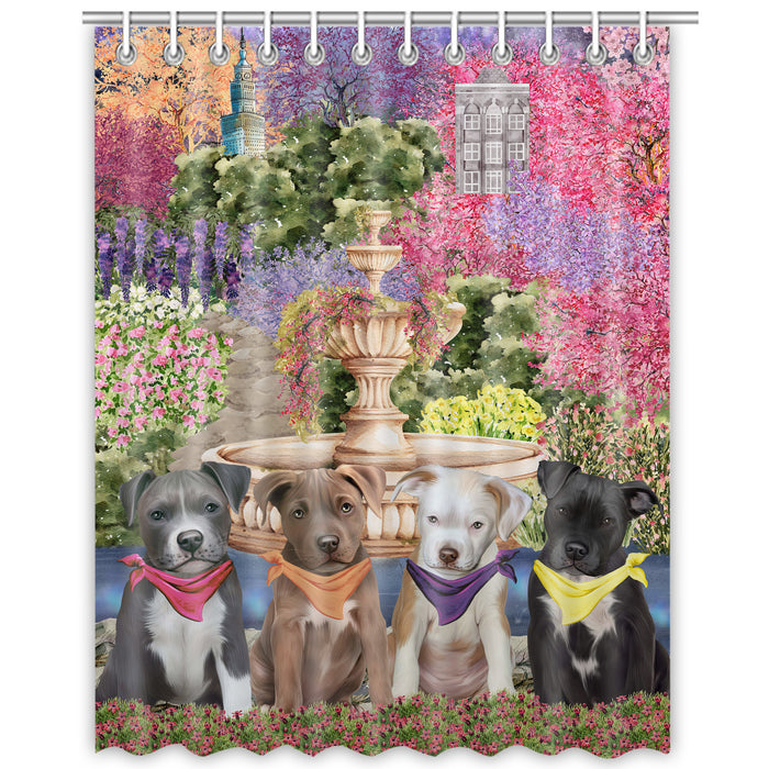 Pit Bull Shower Curtain: Explore a Variety of Designs, Bathtub Curtains for Bathroom Decor with Hooks, Custom, Personalized, Dog Gift for Pet Lovers