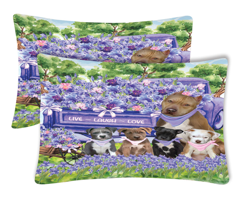 Pit Bull Pillow Case, Soft and Breathable Pillowcases Set of 2, Explore a Variety of Designs, Personalized, Custom, Gift for Dog Lovers