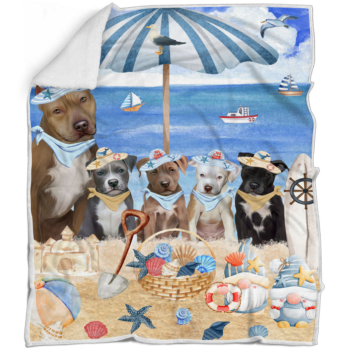 Pit Bull Blanket: Explore a Variety of Designs, Custom, Personalized Bed Blankets, Cozy Woven, Fleece and Sherpa, Gift for Dog and Pet Lovers