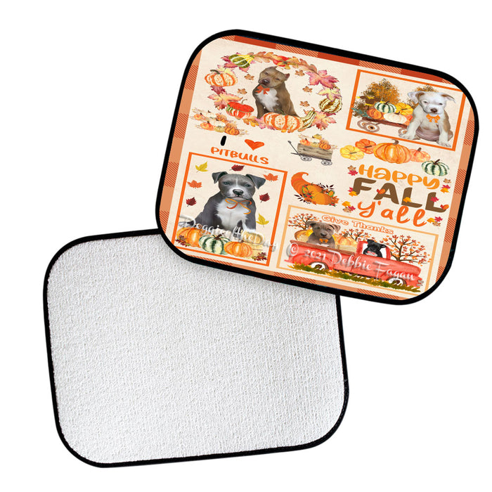 Happy Fall Y'all Pumpkin Pitbull Dogs Polyester Anti-Slip Vehicle Carpet Car Floor Mats CFM49267