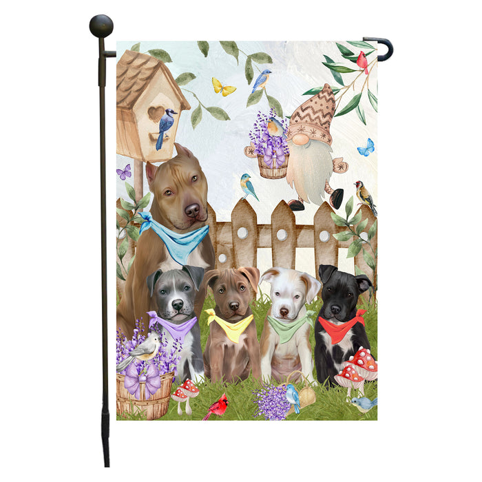 Pit Bull Dogs Garden Flag: Explore a Variety of Designs, Custom, Personalized, Weather Resistant, Double-Sided, Outdoor Garden Yard Decor for Dog and Pet Lovers