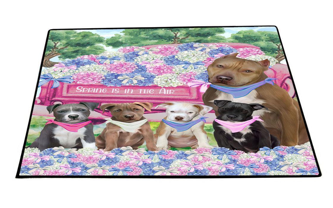 Pit Bull Floor Mat, Explore a Variety of Custom Designs, Personalized, Non-Slip Door Mats for Indoor and Outdoor Entrance, Pet Gift for Dog Lovers
