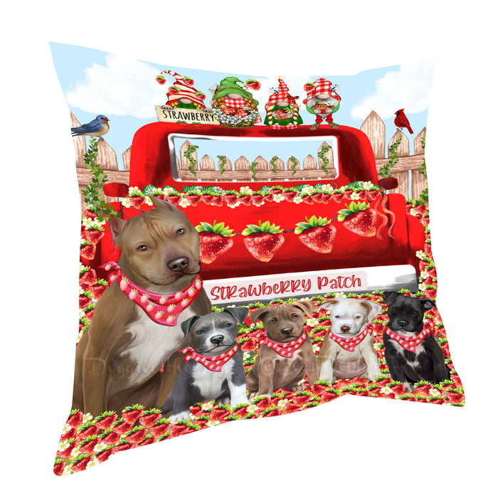 Pit Bull Throw Pillow: Explore a Variety of Designs, Custom, Cushion Pillows for Sofa Couch Bed, Personalized, Dog Lover's Gifts