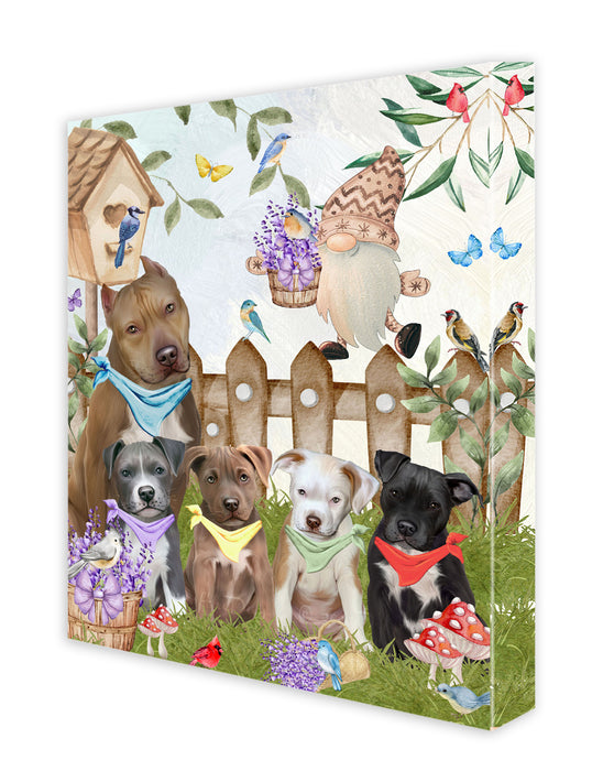 Pit Bull Canvas: Explore a Variety of Designs, Personalized, Digital Art Wall Painting, Custom, Ready to Hang Room Decor, Dog Gift for Pet Lovers