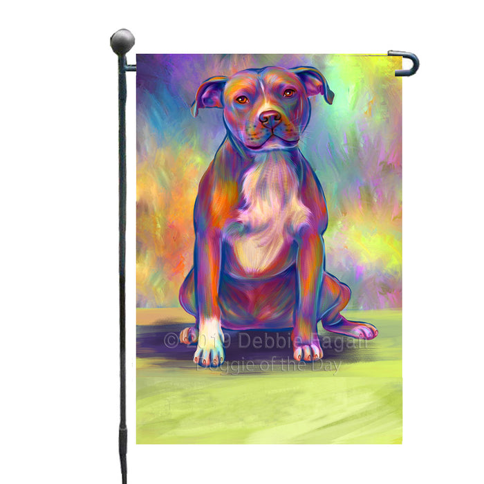 Personalized Paradise Wave Pit Bull Dog Custom Garden Flags GFLG-DOTD-A60062