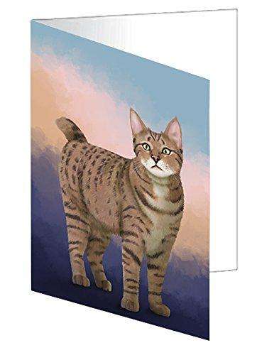 Pixie Bob Cat Handmade Artwork Assorted Pets Greeting Cards and Note Cards with Envelopes for All Occasions and Holiday Seasons