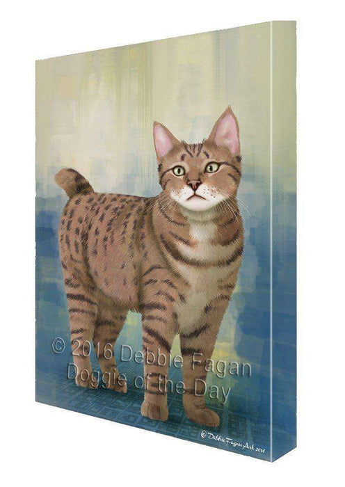 Pixie Bob Cat Painting Printed on Canvas Wall Art