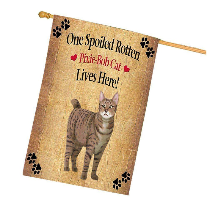 Pixie Bob Spoiled Rotten Cat House Flag