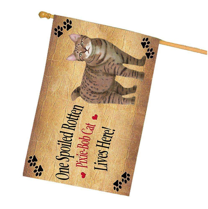 Pixie Bob Spoiled Rotten Cat House Flag