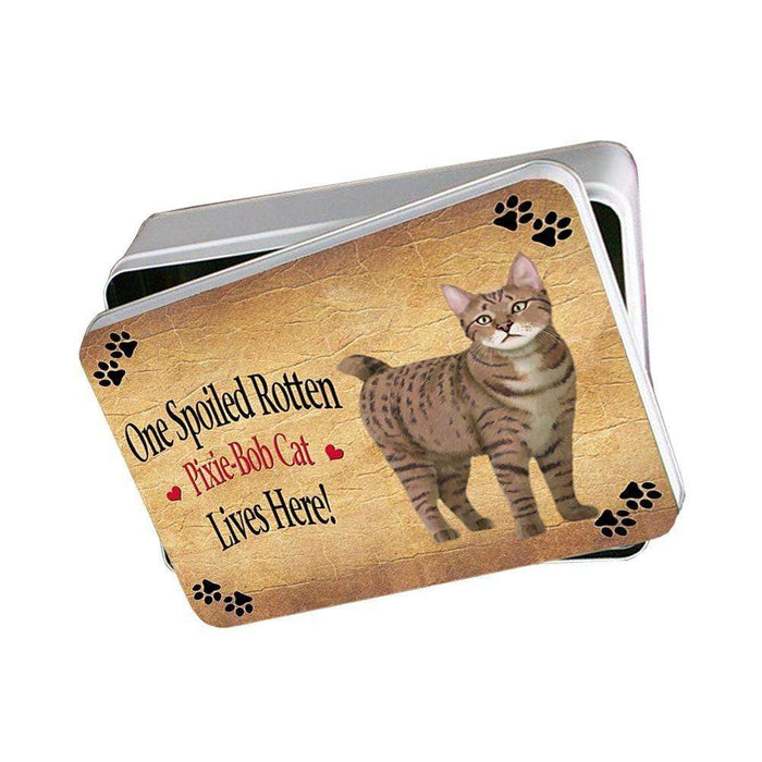 Pixie Bob Spoiled Rotten Cat Photo Storage Tin