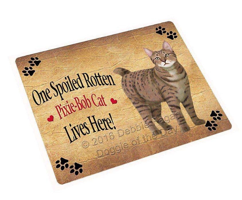 Pixie Bob Spoiled Rotten Cat Tempered Cutting Board