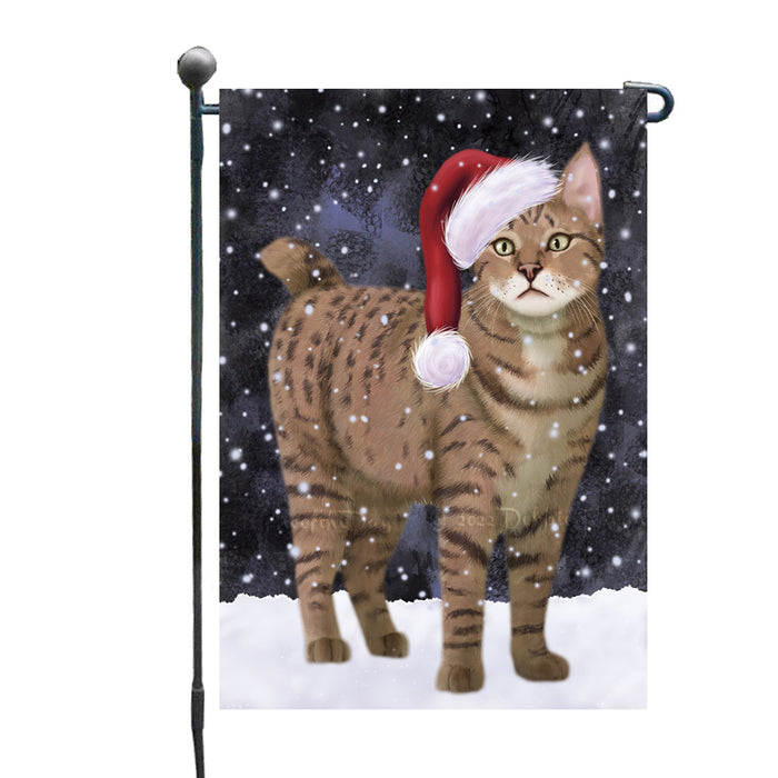 Christmas Let it Snow Pixie Bob Cat Garden Flags Outdoor Decor for Homes and Gardens Double Sided Garden Yard Spring Decorative Vertical Home Flags Garden Porch Lawn Flag for Decorations GFLG68797