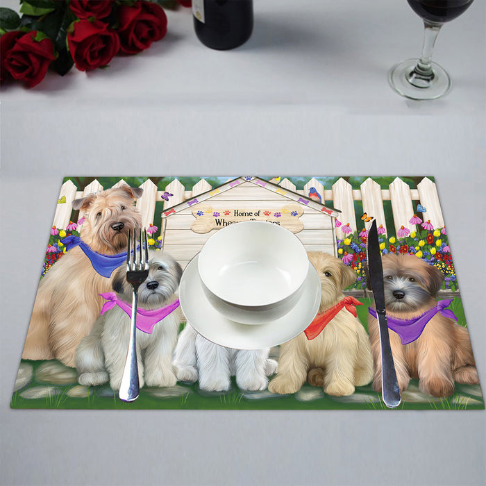 Spring Dog House Wheaten Terrier Dogs Placemat