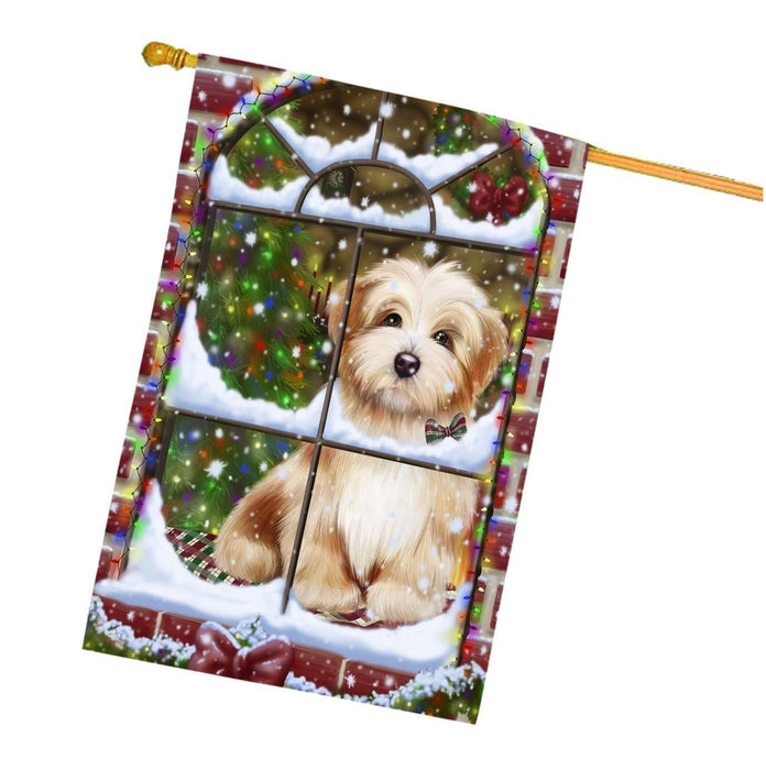 Please Come Home Christmas Holidays Havanese Dog House Flag FLG094