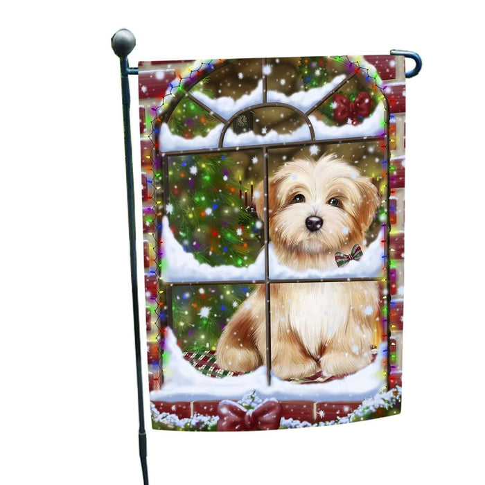 Please Come Home Christmas Holidays Havanese Dog Wearing Santa Hat Garden Flag FLG118