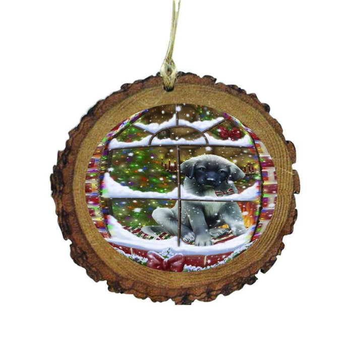 Please Come Home For Christmas Anatolian Shepherd Dog Sitting In Window Wooden Christmas Ornament WOR49117