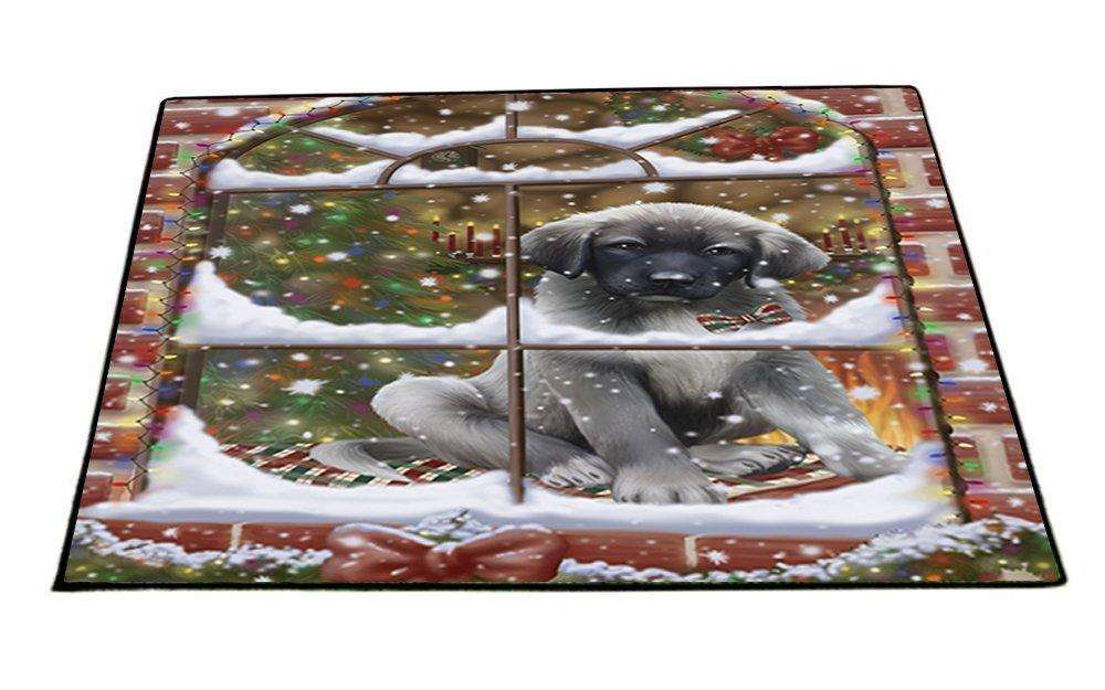 Please Come Home For Christmas Anatolian Shepherds Dog Sitting In Window Indoor/Outdoor Floormat