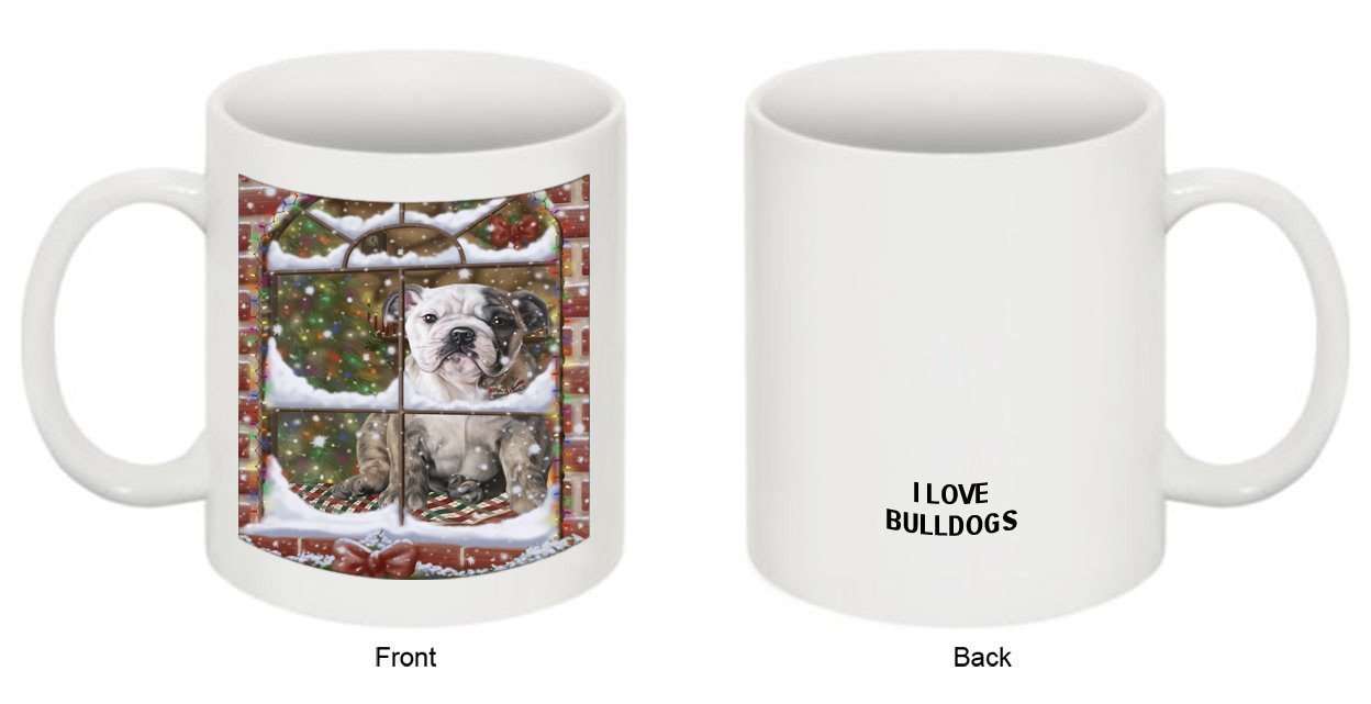 Please Come Home For Christmas Bulldog Sitting In Window Mug MUG48258