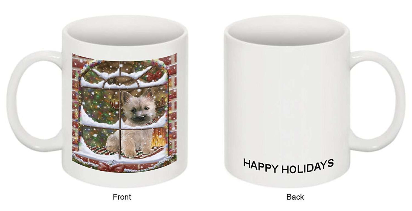 Please Come Home For Christmas Cairn Terrier Dog Sitting In Window Mug