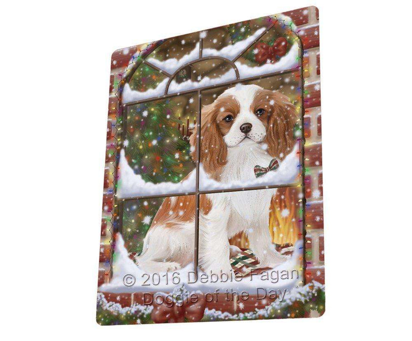 Please Come Home For Christmas Cavalier King Charles Spaniel Dog Sitting In Window Large Refrigerator / Dishwasher RMAG51930