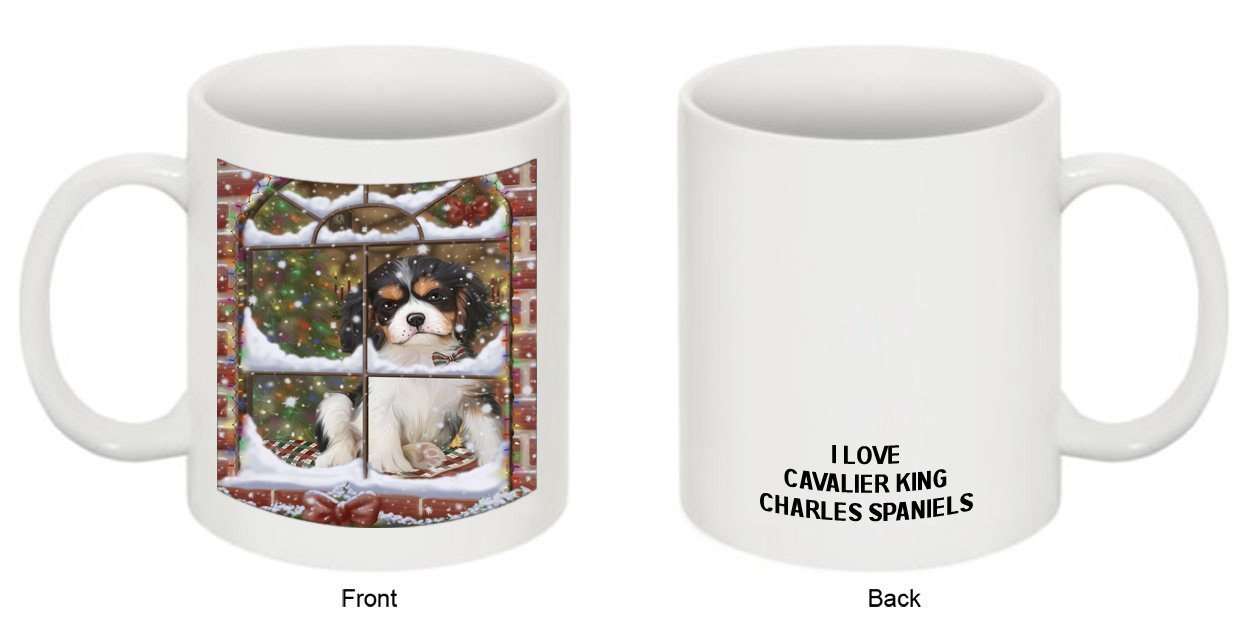 Please Come Home For Christmas Cavalier King Charles Spaniel Dog Sitting In Window Mug MUG48261